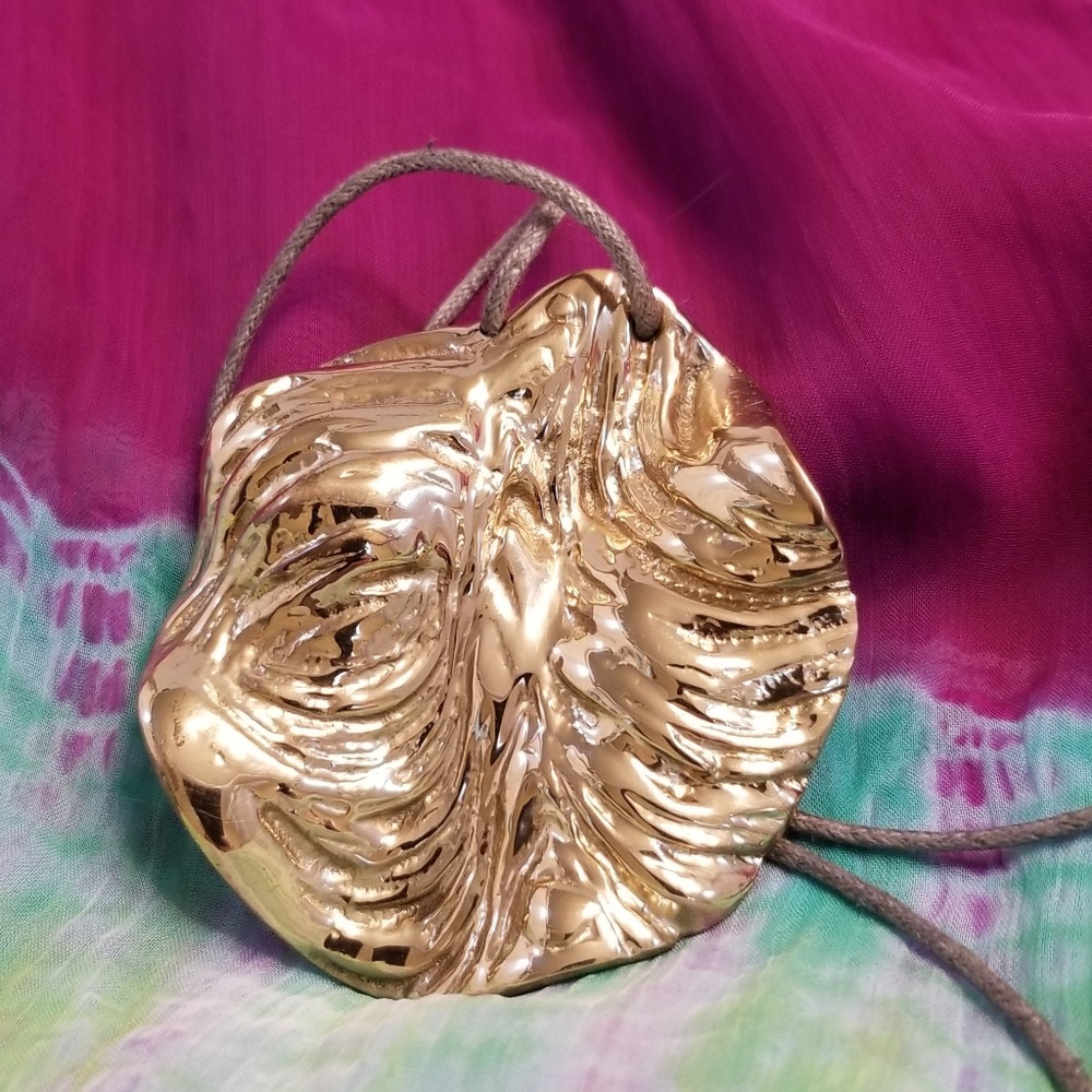 Anthropologie Agung Coral Round Pendant